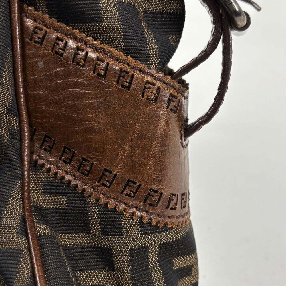 Fendi Etnico Tote Bag, Zucca Pattern, Canvas Brown, 8BN157, Women's - Picture 4 of 8